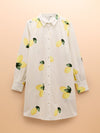 Phoebe Lemon Print Cotton Shirt Dress - RUTHERFORD & Co