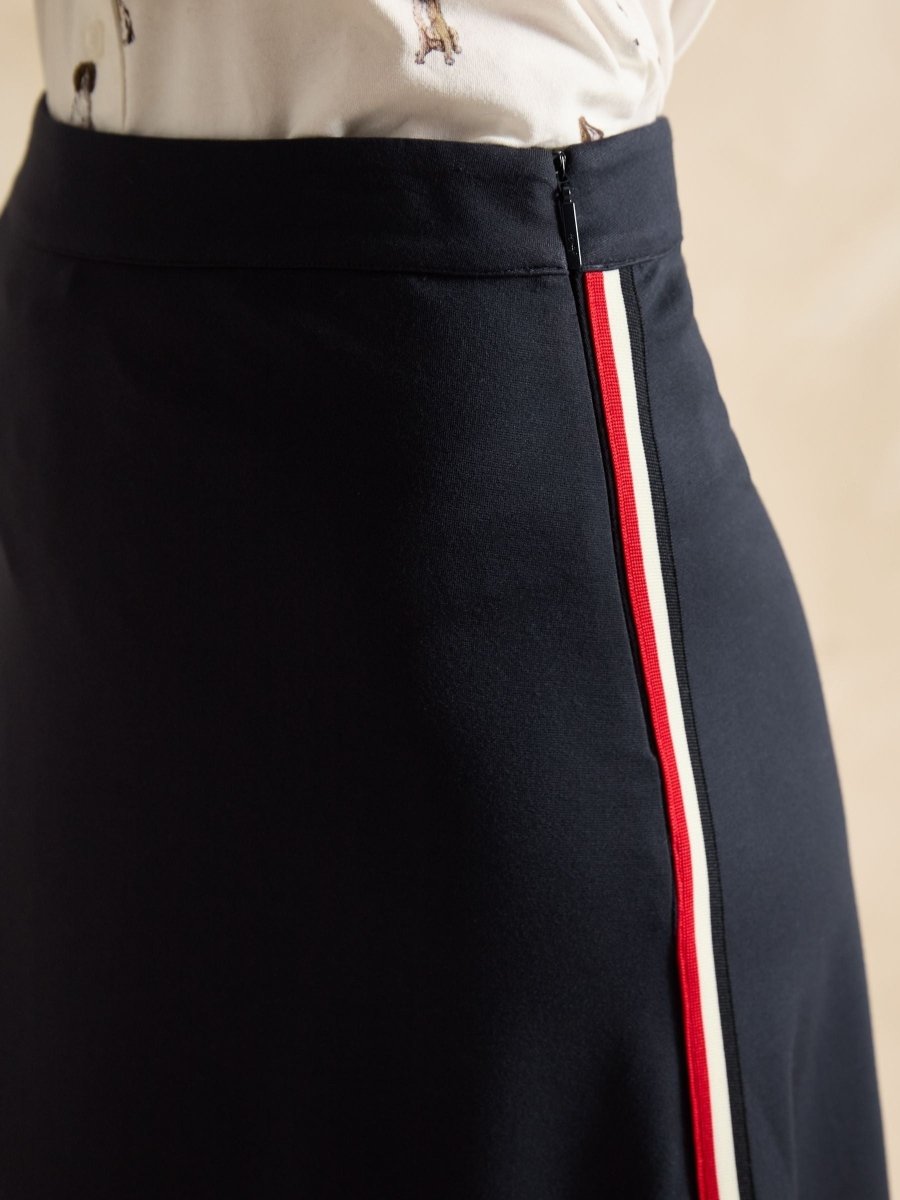 Pia Navy Ponte Jersey Skirt - RUTHERFORD & Co