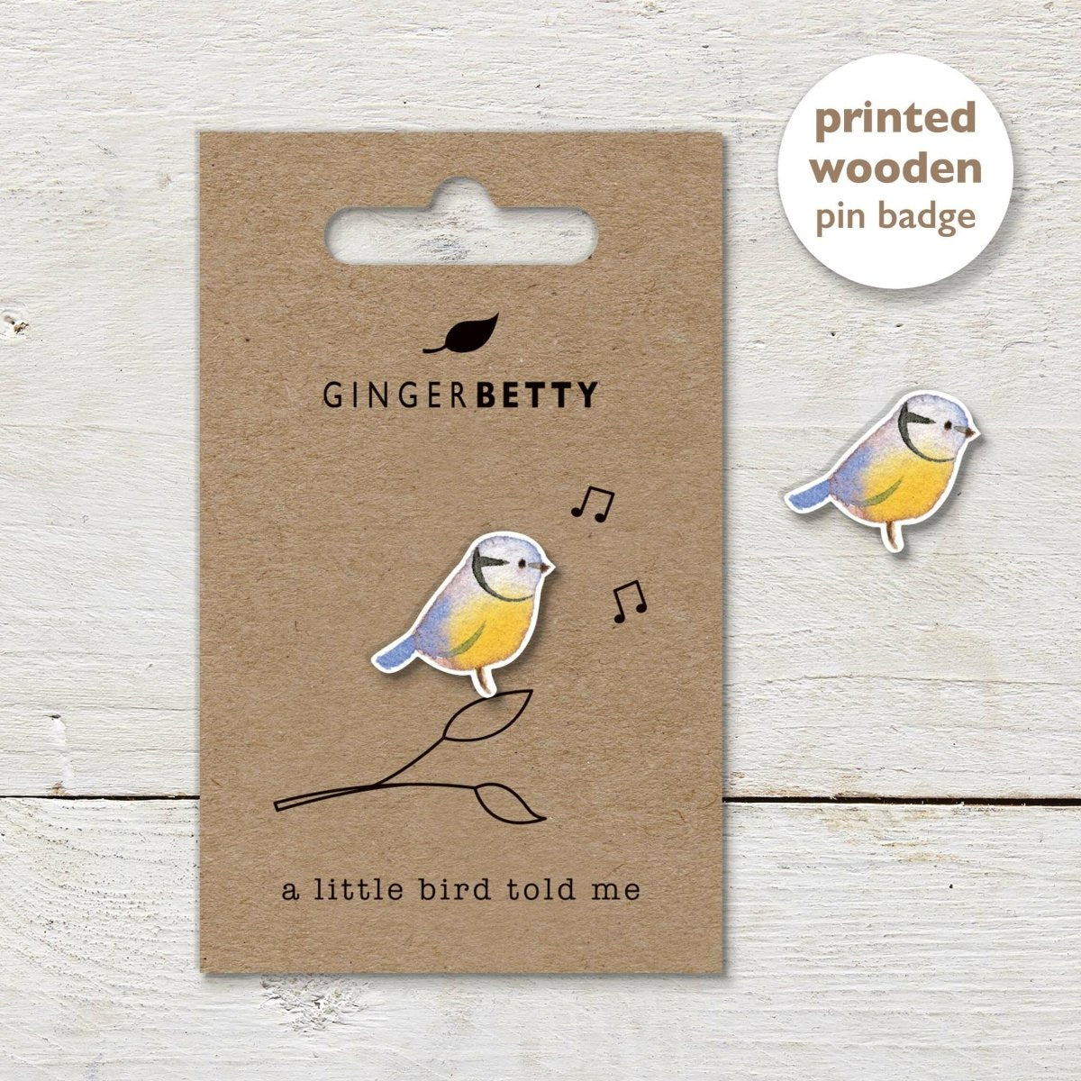 Pin Badge - Bluetit - RUTHERFORD & Co