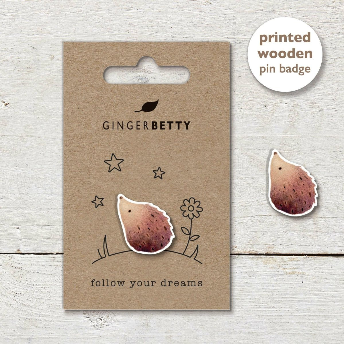Pin Badge - Hedgehog Dreams - RUTHERFORD & Co