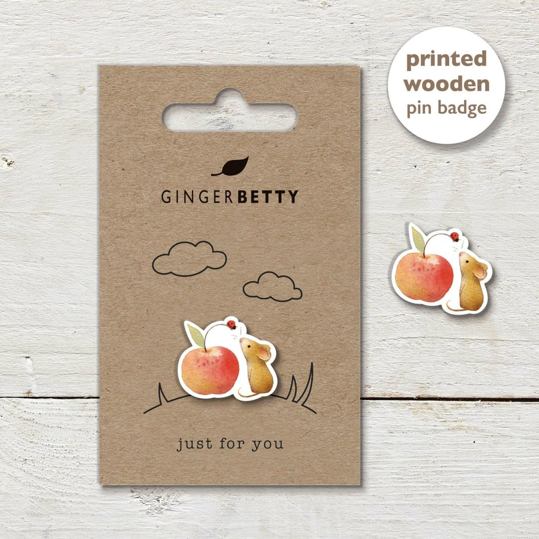 Pin Badge - Mouse & Apple - RUTHERFORD & Co