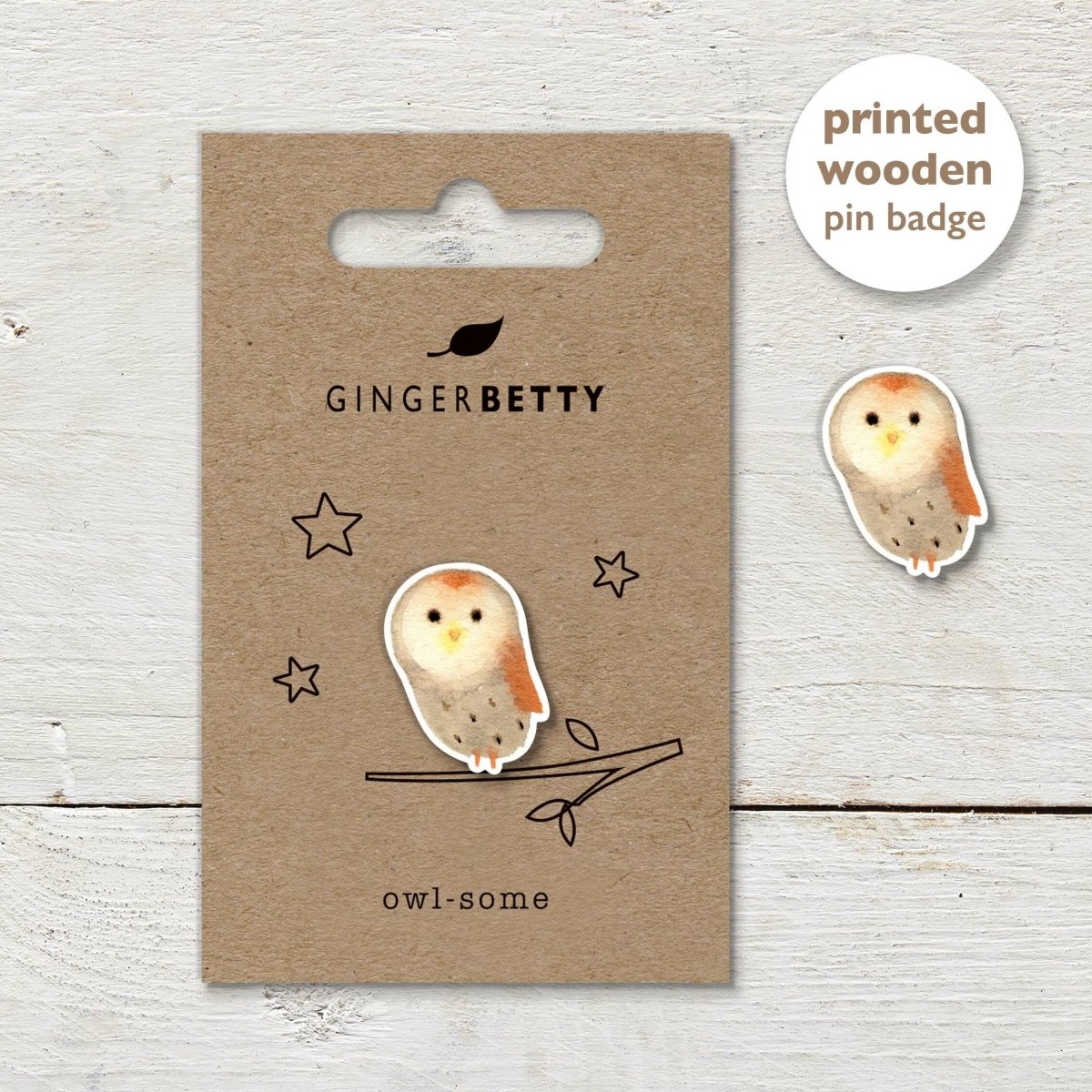 Pin Badge - Owl - RUTHERFORD & Co