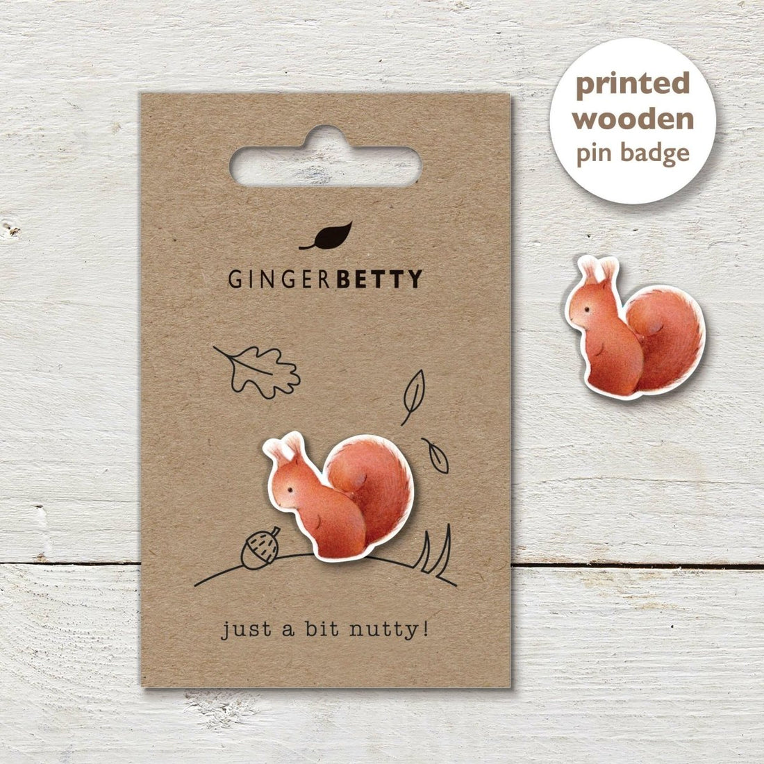 Pin Badge - Squirrel - RUTHERFORD & Co