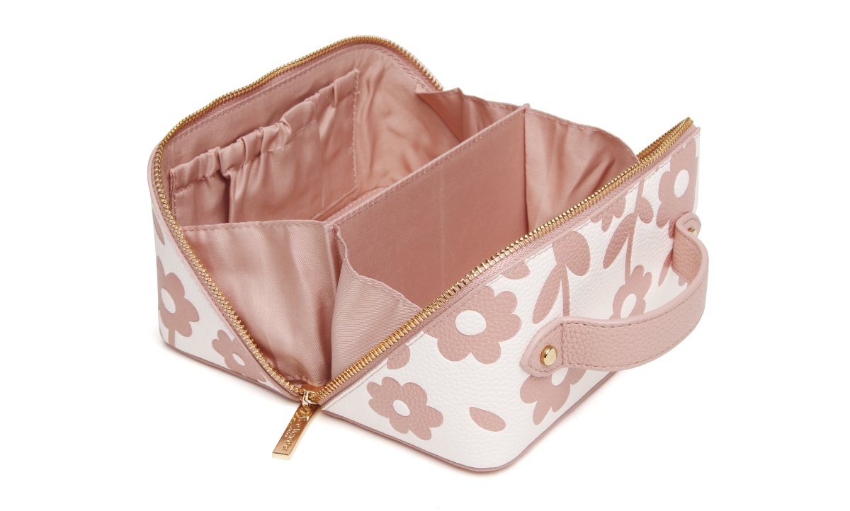 Pink Floral Mini Train Case - RUTHERFORD & Co
