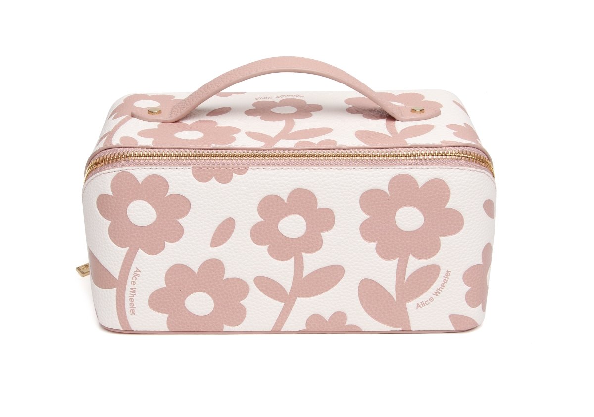 Pink Floral Train Case - RUTHERFORD & Co