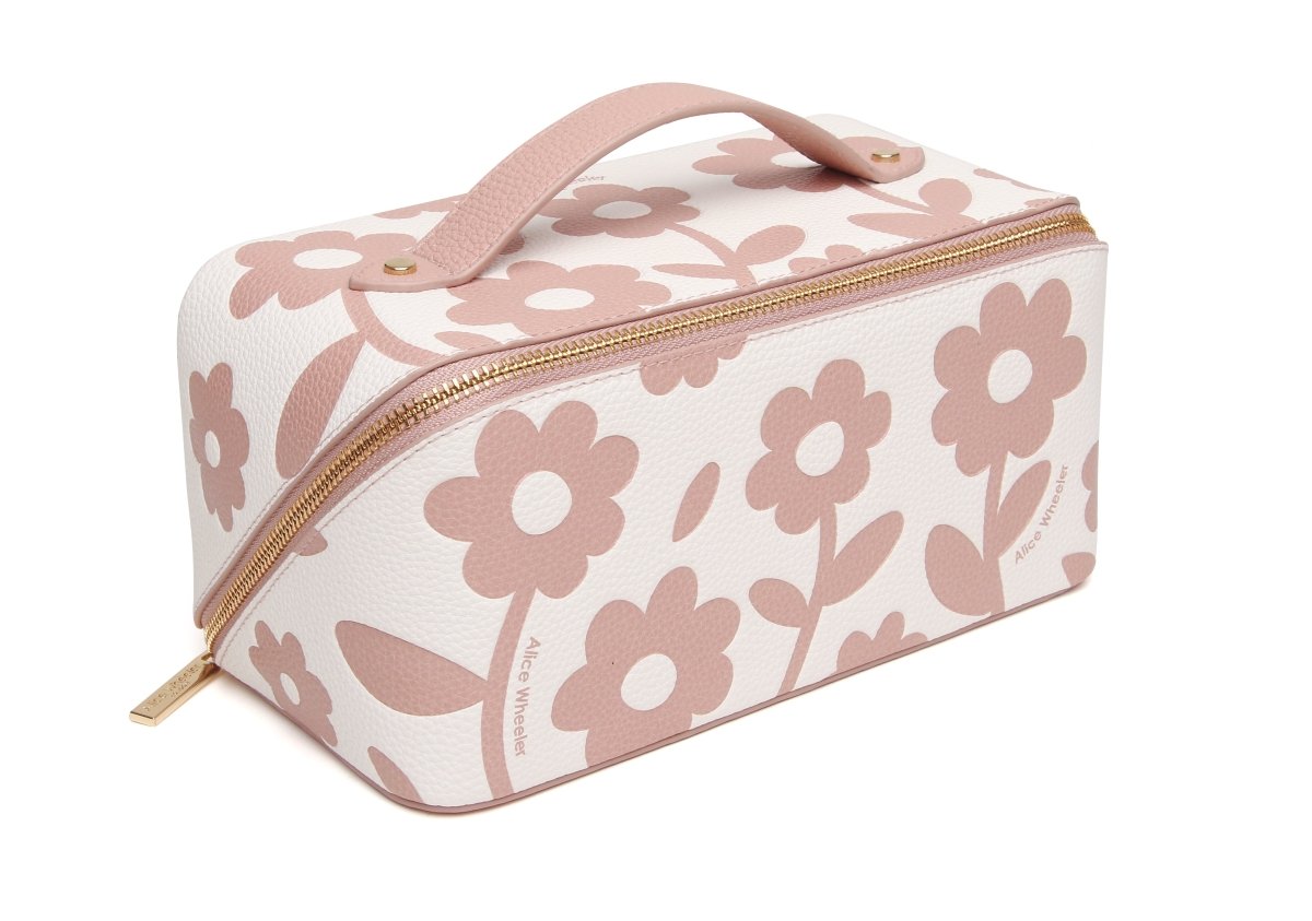 Pink Floral Train Case - RUTHERFORD & Co