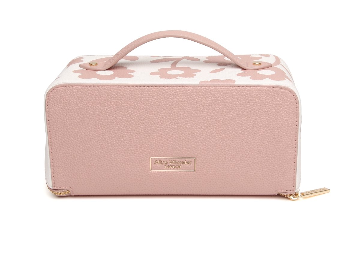 Pink Floral Train Case - RUTHERFORD & Co