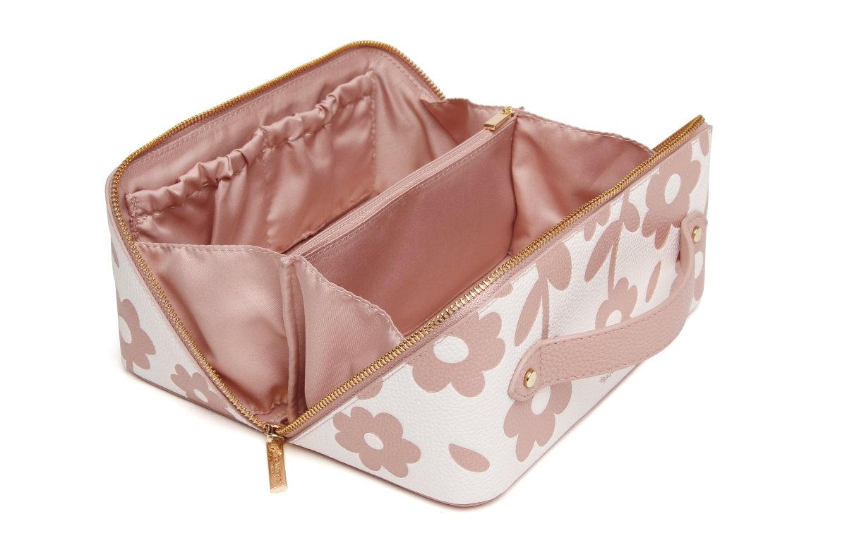 Pink Floral Train Case - RUTHERFORD & Co