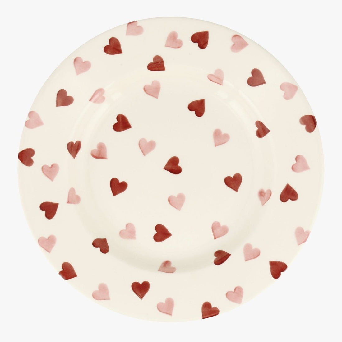 Pink Hearts 10 1/2" Plate - RUTHERFORD & Co