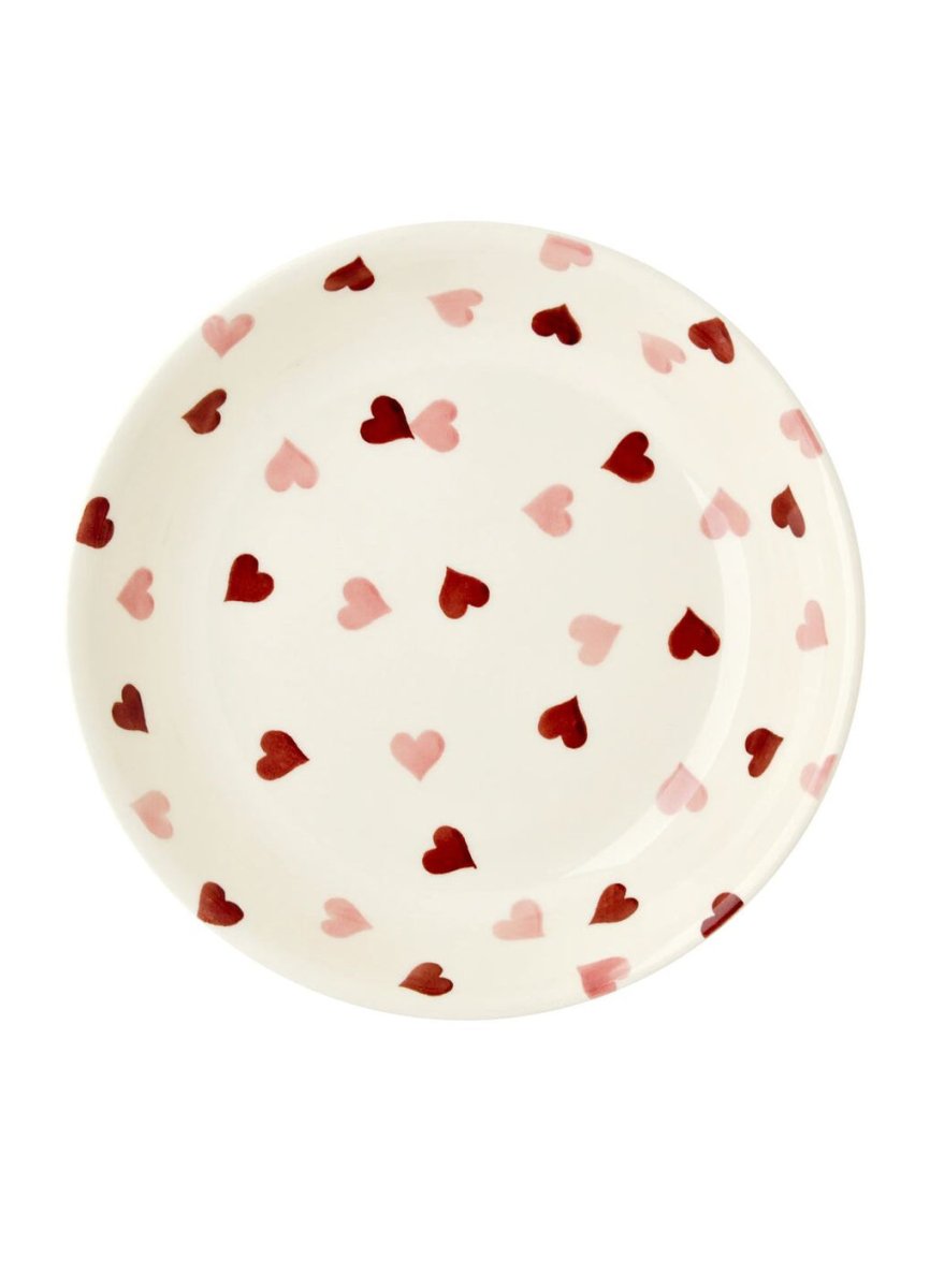 Pink Hearts Medium Pasta Bowl - RUTHERFORD & Co