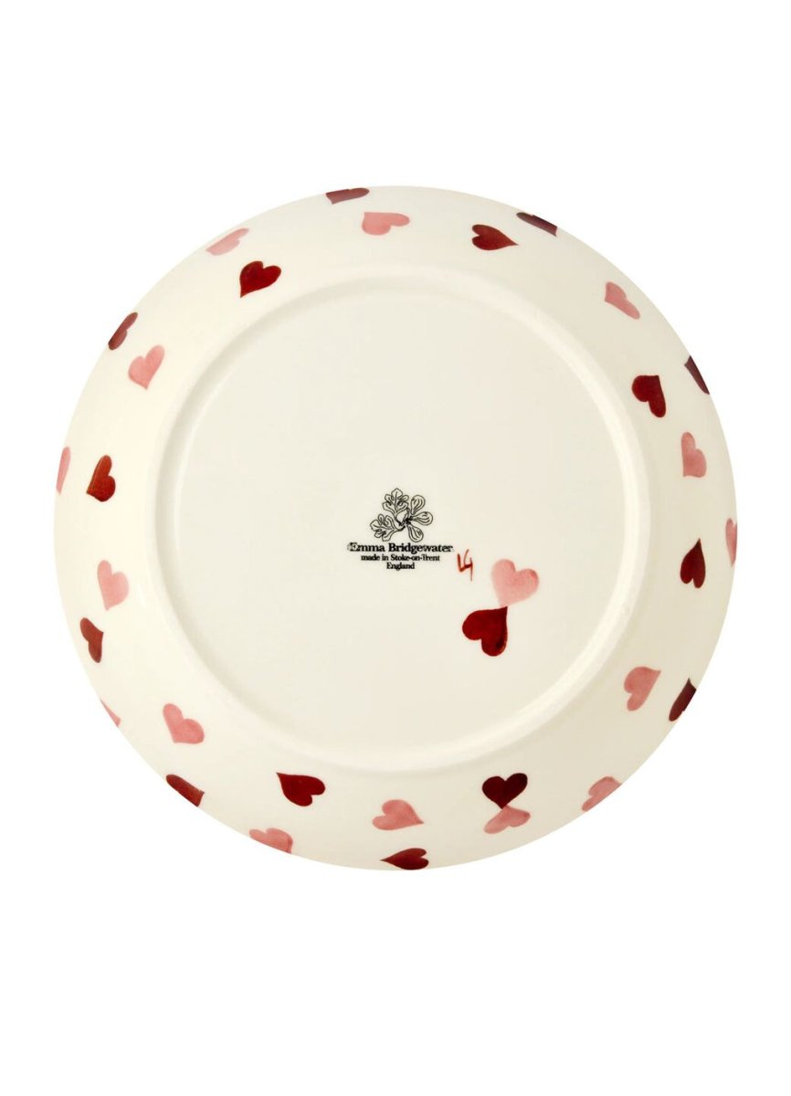 Pink Hearts Medium Pasta Bowl - RUTHERFORD & Co