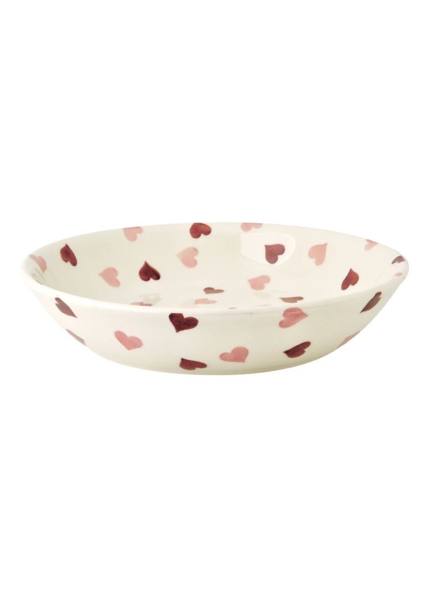 Pink Hearts Medium Pasta Bowl - RUTHERFORD & Co