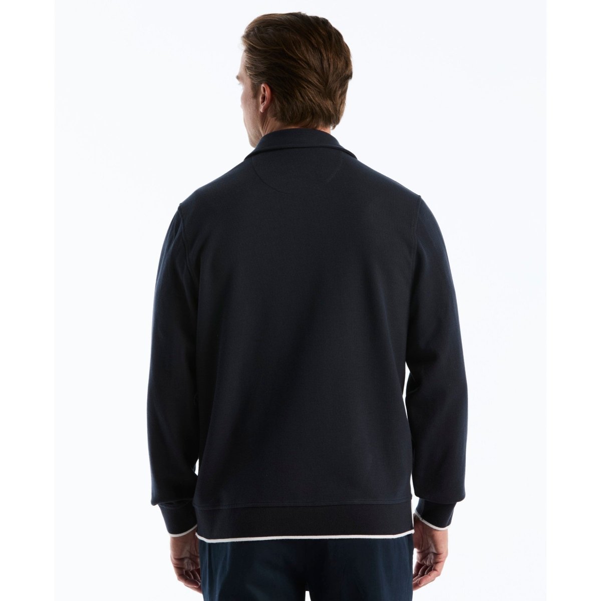 Piped Track Jacket In Dark Sapphire - RUTHERFORD & Co