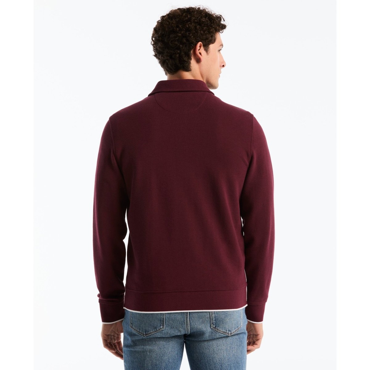 Piped Track Jacket In Port Royale - RUTHERFORD & Co