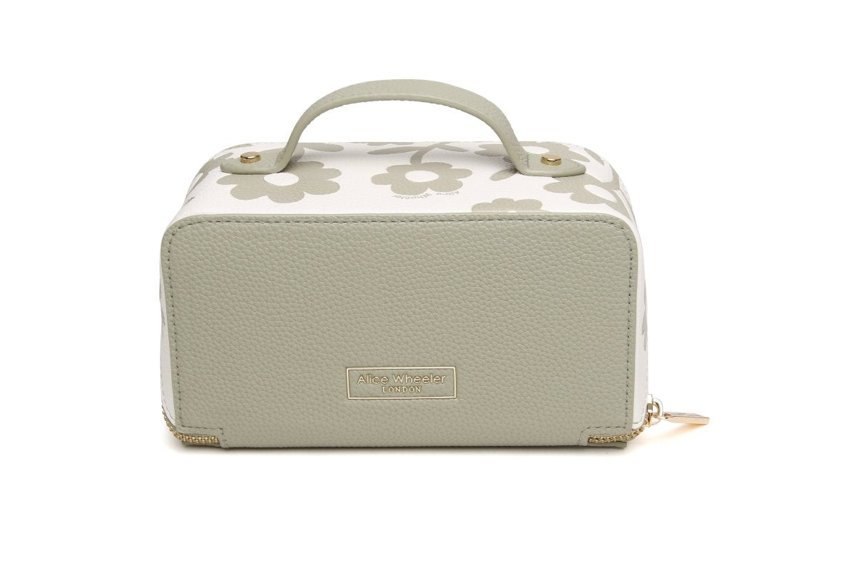 Pistachio Floral Mini Train Case - RUTHERFORD & Co