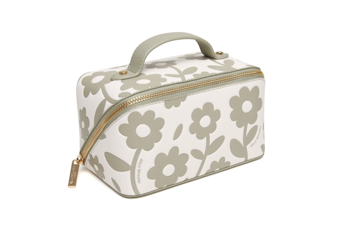 Pistachio Floral Mini Train Case - RUTHERFORD & Co