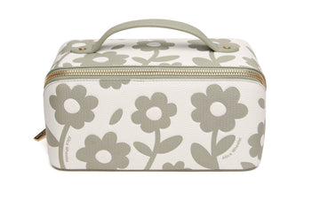 Pistachio Floral Train Case - RUTHERFORD & Co
