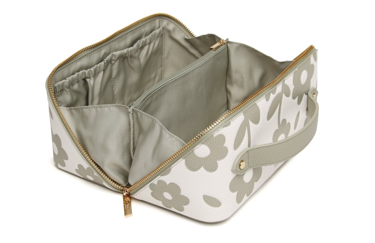 Pistachio Floral Train Case - RUTHERFORD & Co
