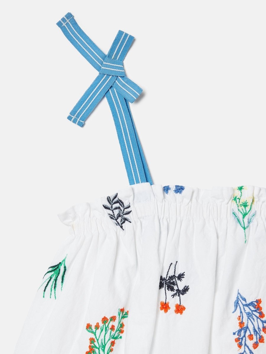 Playtime White Tiered Woven Top - RUTHERFORD & Co