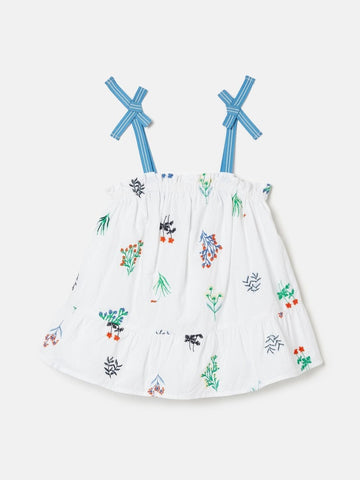 Playtime White Tiered Woven Top - RUTHERFORD & Co