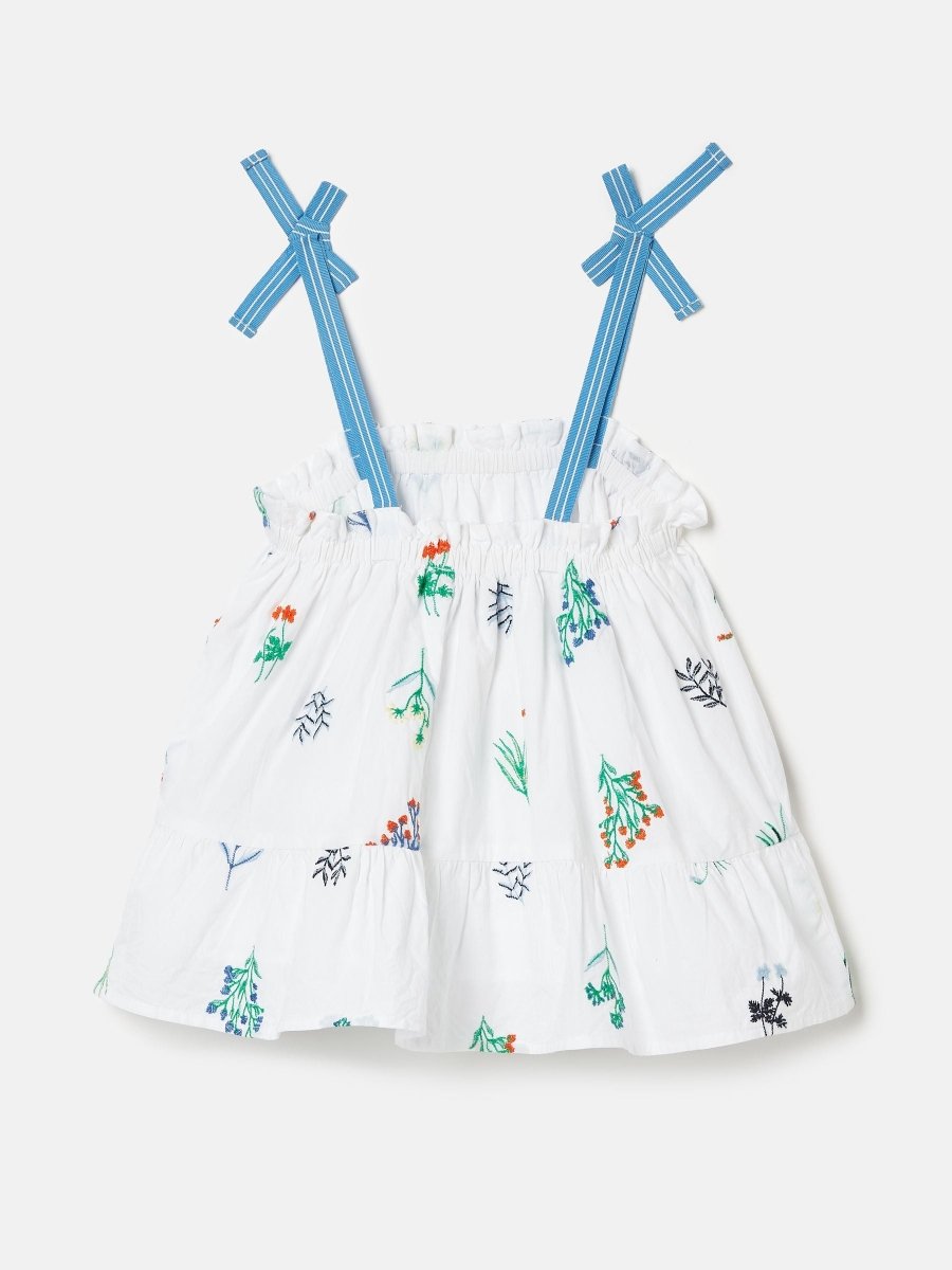 Playtime White Tiered Woven Top - RUTHERFORD & Co