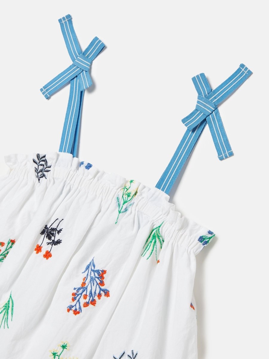 Playtime White Tiered Woven Top - RUTHERFORD & Co
