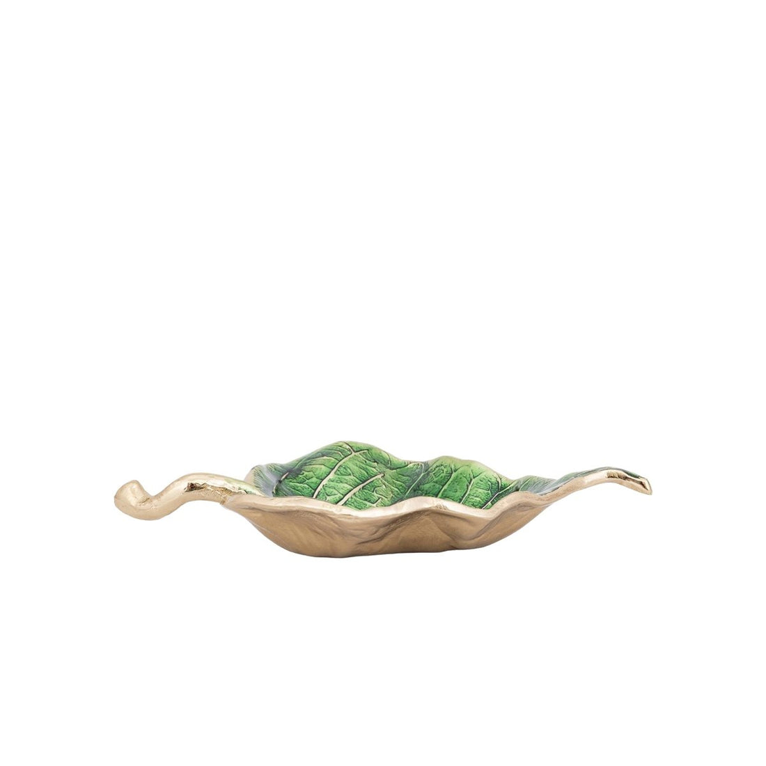 Plumie Green Cast Aluminium Linden Leaf Bowl - RUTHERFORD & Co