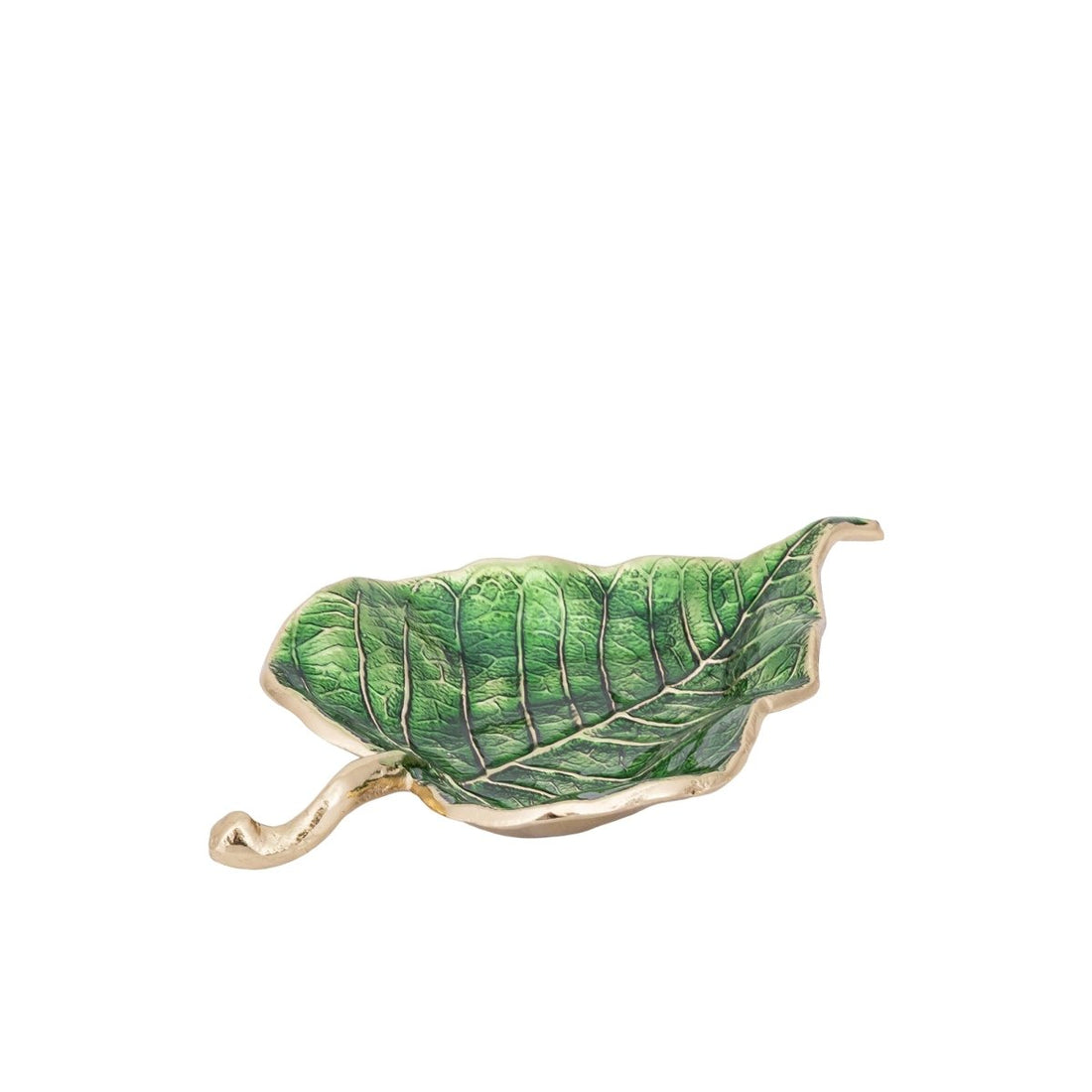 Plumie Green Cast Aluminium Linden Leaf Bowl - RUTHERFORD & Co
