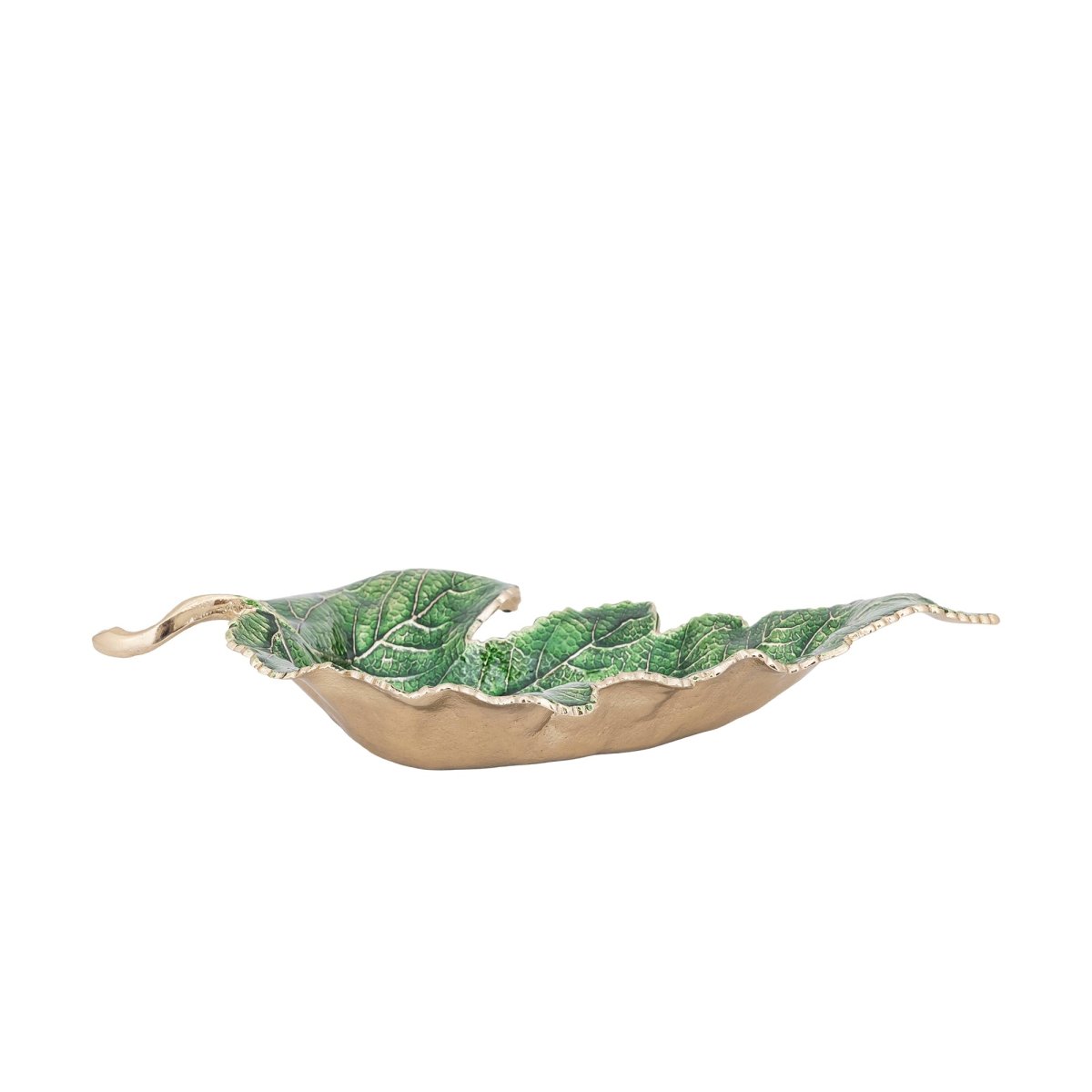 Plumie Green Cast Aluminium Maple Leaf Bowl – Large - RUTHERFORD & Co