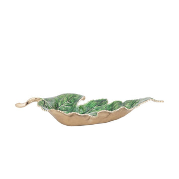 Plumie Green Cast Aluminium Maple Leaf Bowl – Large - RUTHERFORD & Co