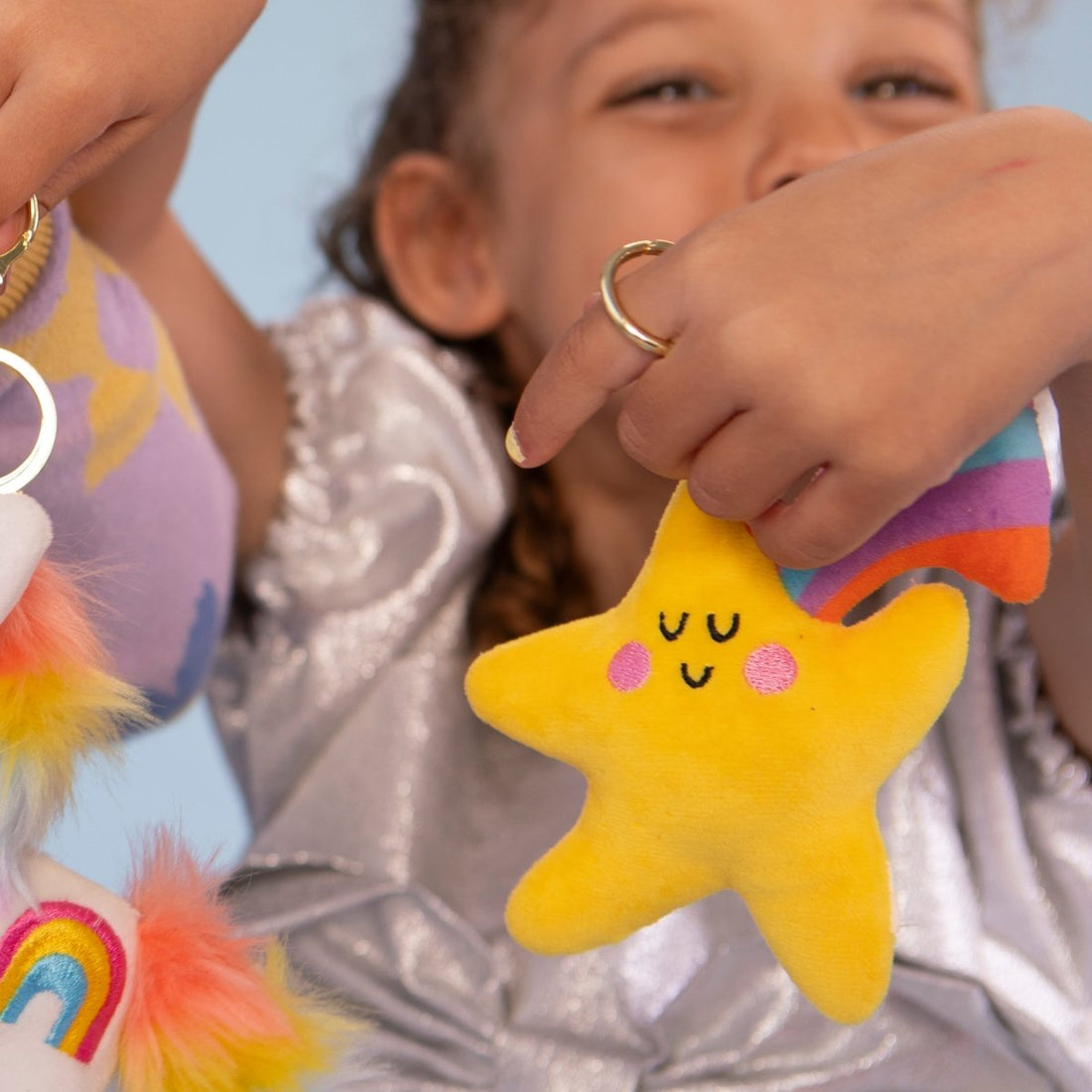 Plush Bag Charms - Star/Rainbow - RUTHERFORD & Co