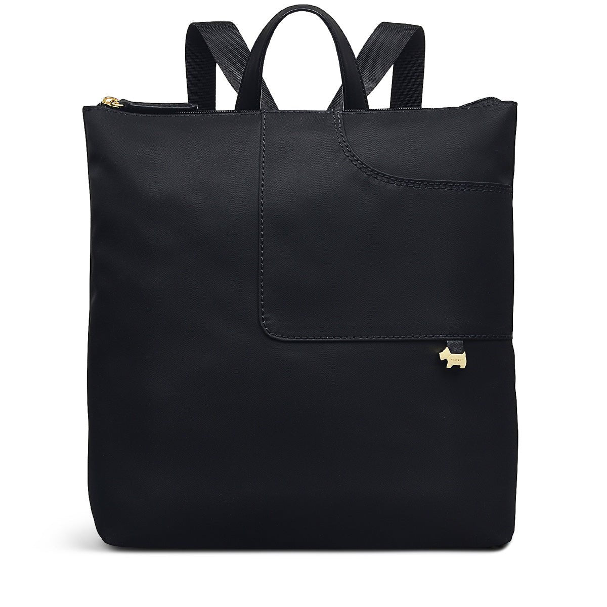 Pocket Essentials Black Medium Ziptop Backpack - RUTHERFORD & Co