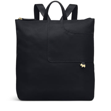 Pocket Essentials Black Medium Ziptop Backpack - RUTHERFORD & Co