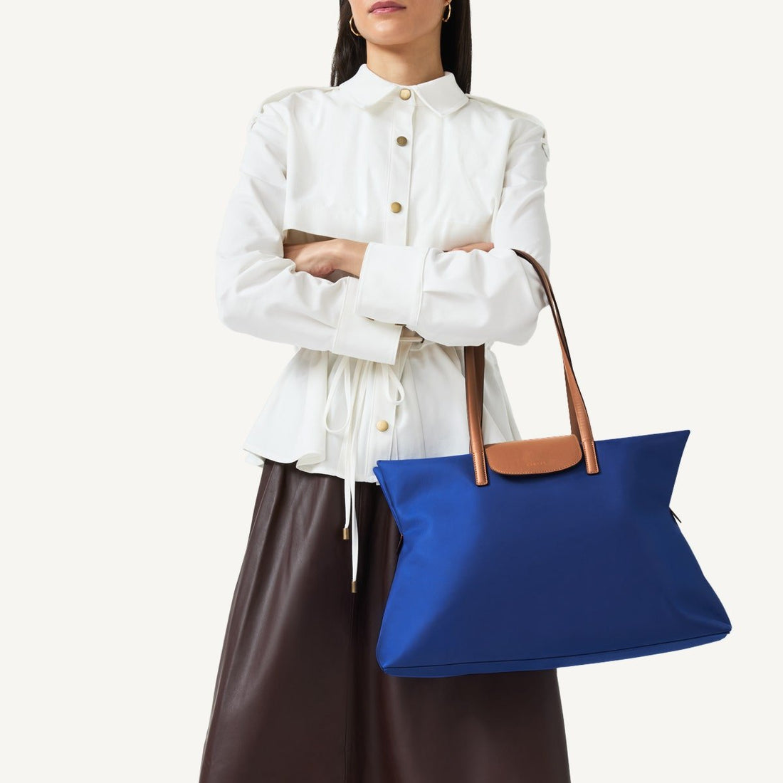 POCKET ESSENTIALS/YVES BLUE/MEDIUM ZIPTOP TOTE - RUTHERFORD & Co