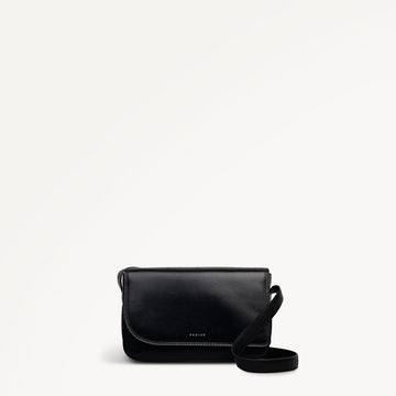 Pocket Street Small Flapover Cross Body Black - RUTHERFORD & Co