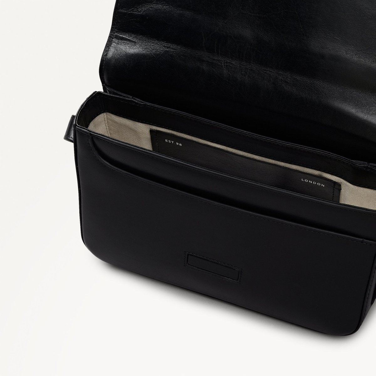 Pocket Street Small Flapover Cross Body Black - RUTHERFORD & Co