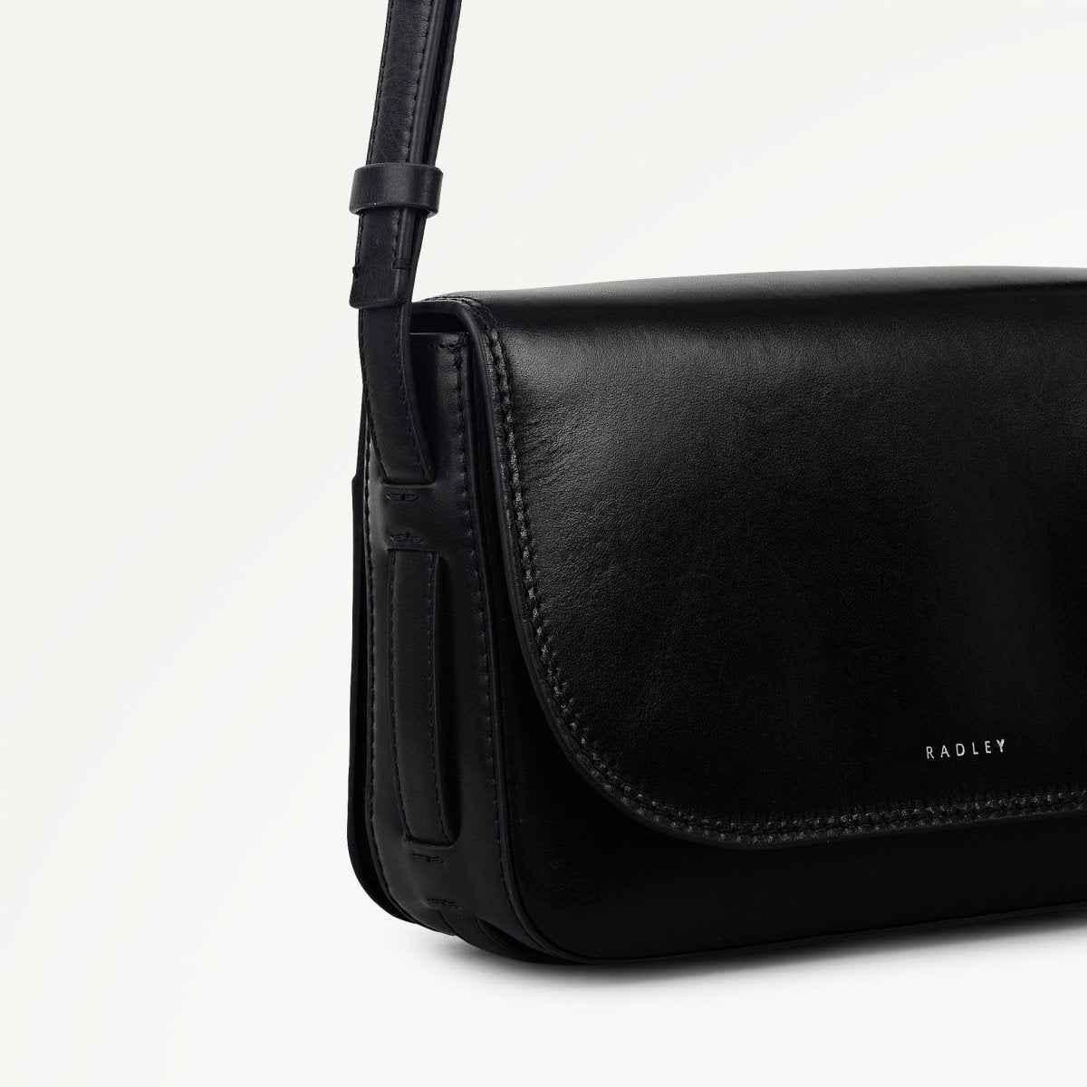 Pocket Street Small Flapover Cross Body Black - RUTHERFORD & Co