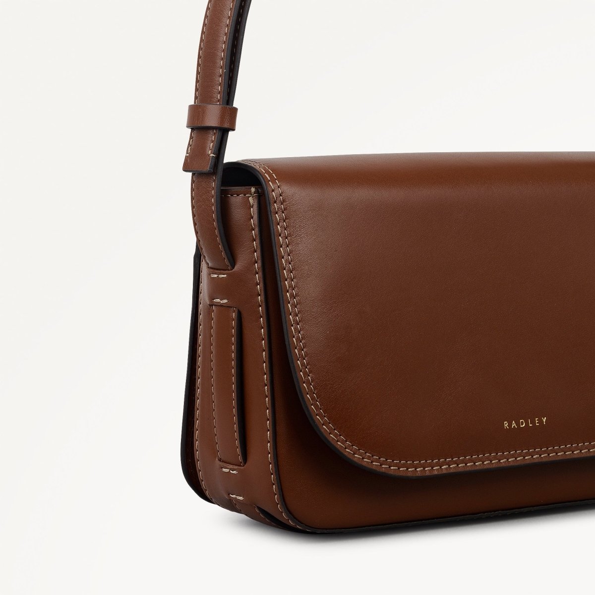 Pocket Street Small Flapover Cross Body Cognac - RUTHERFORD & Co