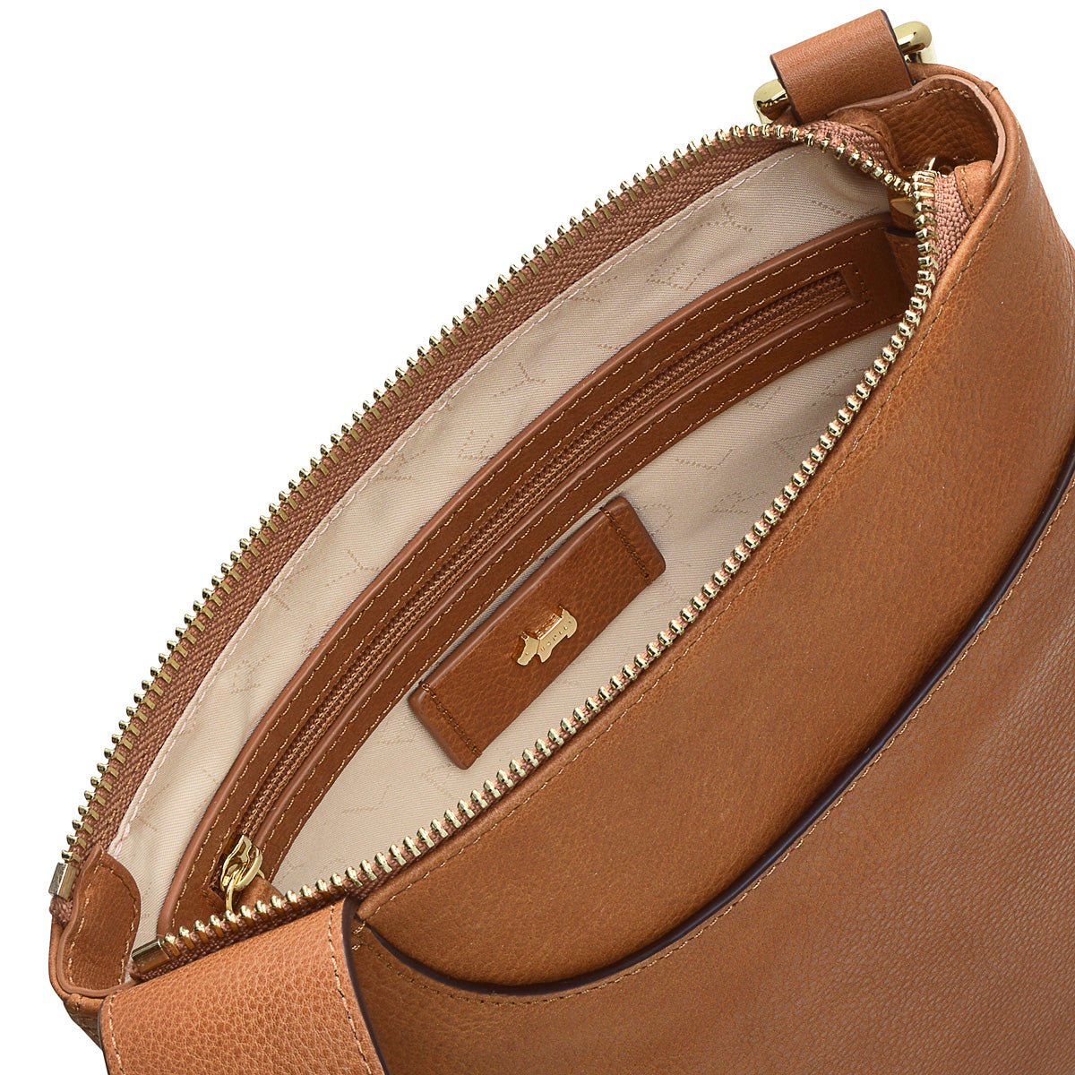 Pockets Icon Butterscotch Medium Ziptop Crossbody - RUTHERFORD & Co