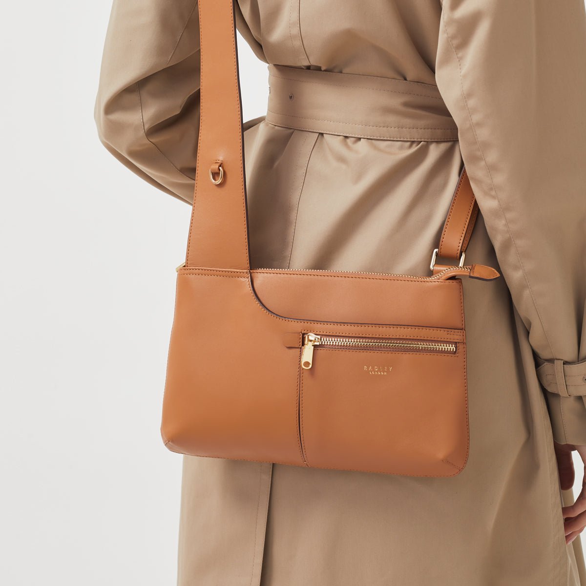 Pockets Icon Butterscotch Small Ziptop Crossbody - RUTHERFORD & Co