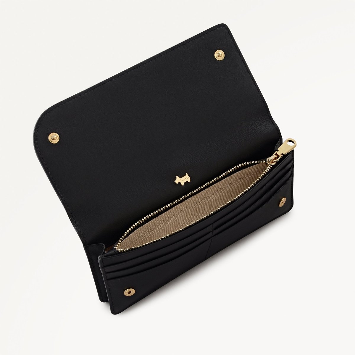 Pockets Leather Large Bifold Wallet In Black - RUTHERFORD & Co