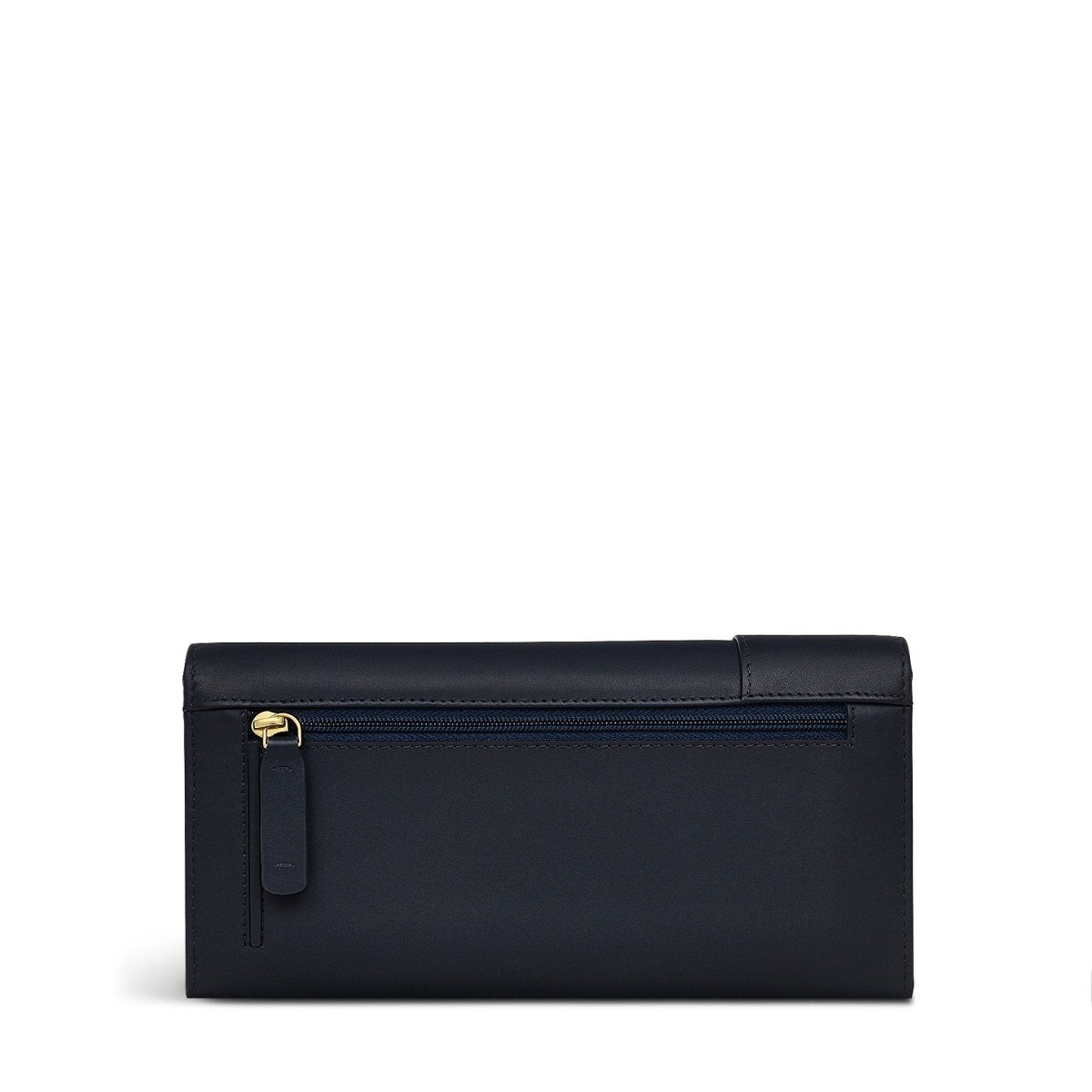 Pockets Leather Large Flapover Wallet In Ink - RUTHERFORD & Co
