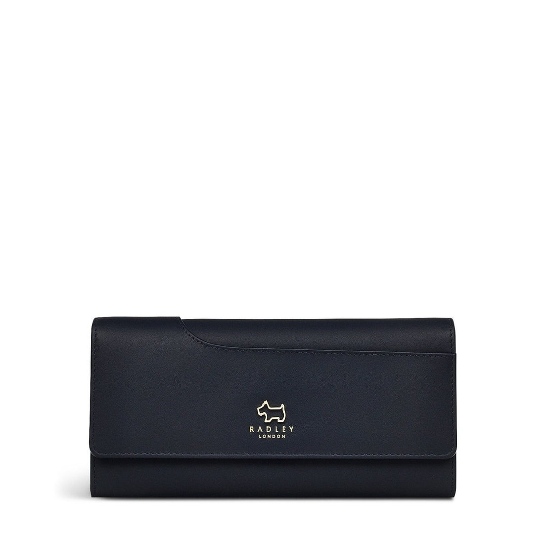Pockets Leather Large Flapover Wallet In Ink - RUTHERFORD & Co