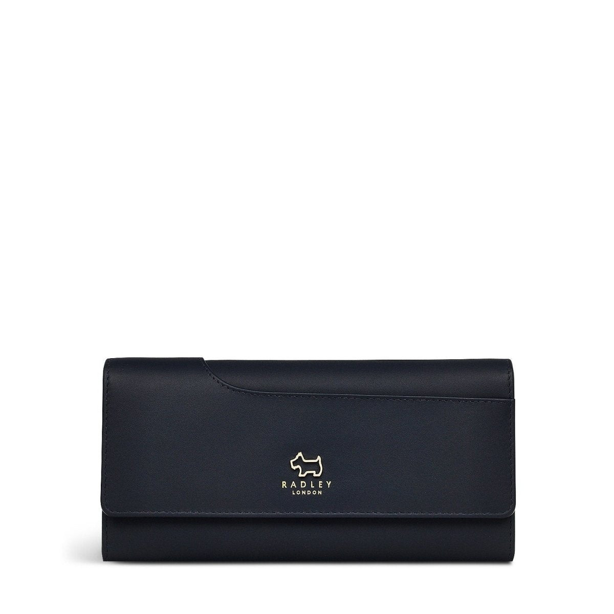 Pockets Leather Large Flapover Wallet In Ink - RUTHERFORD & Co