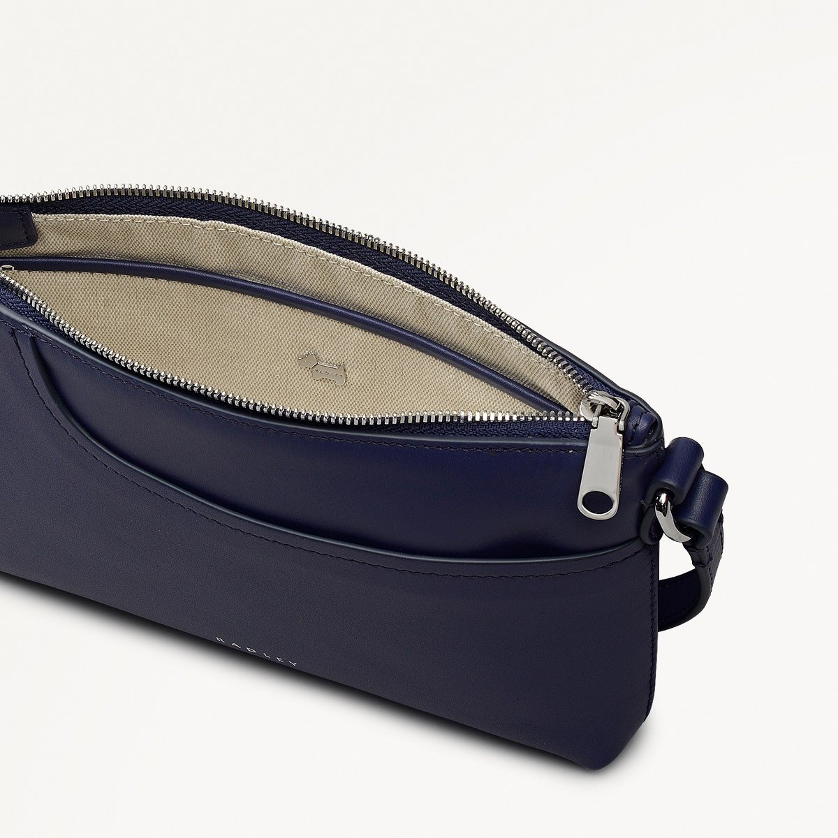 Pockets Leather Mini Ziptop Ew Shoulder Bag In Evenfall - RUTHERFORD & Co