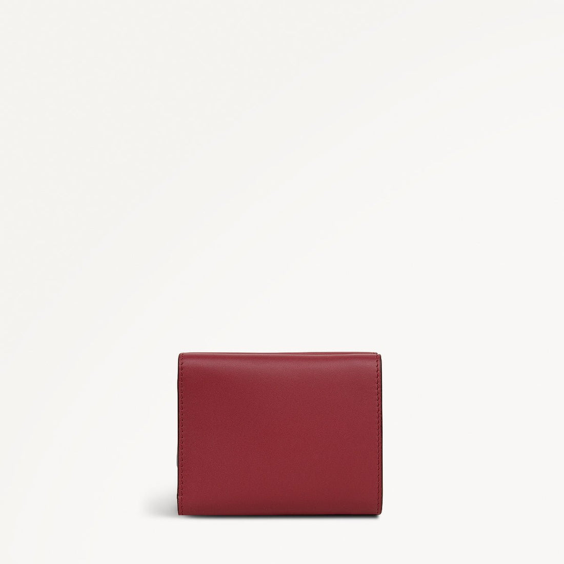 Pockets Leather Small Trifold Wallet In Carmine - RUTHERFORD & Co