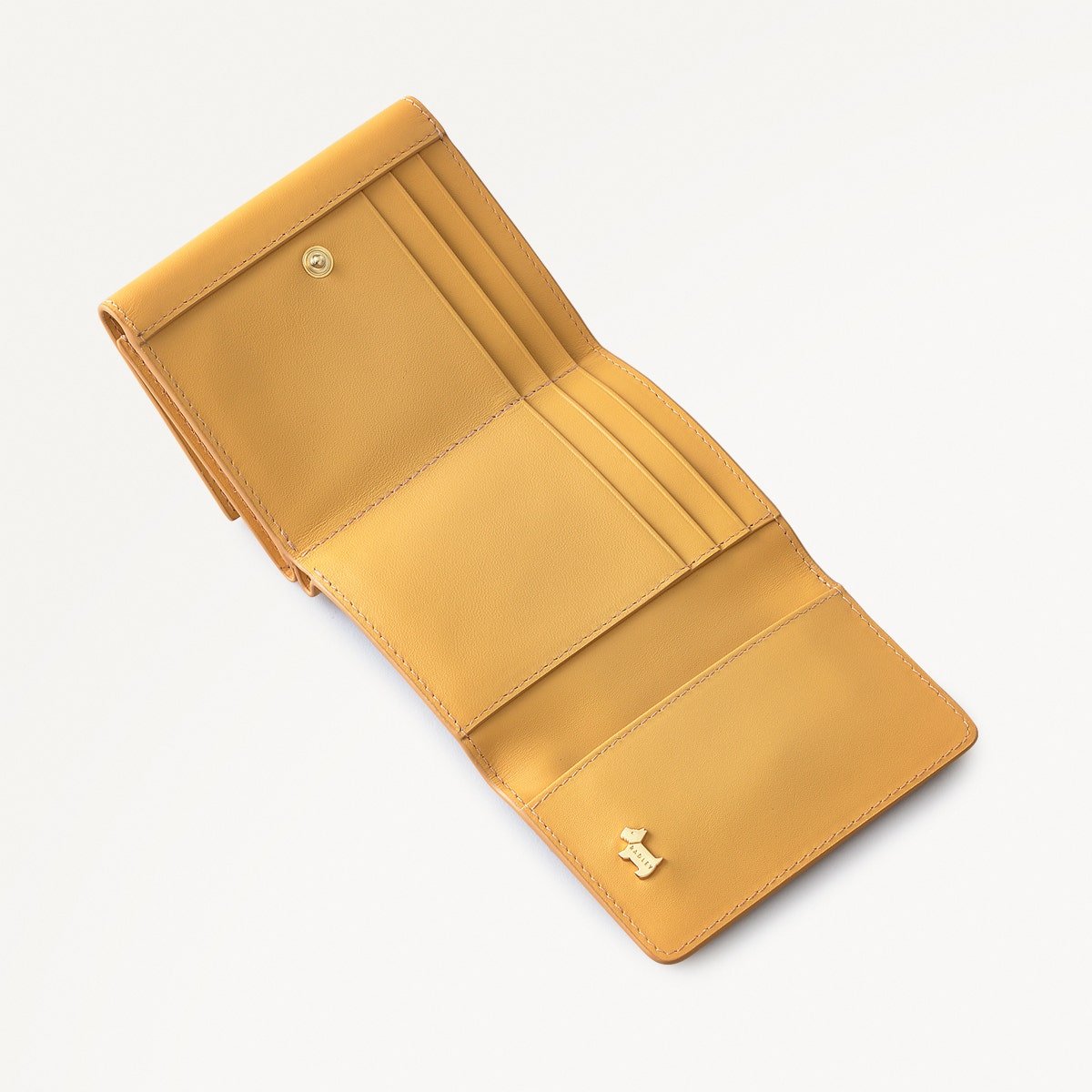 Pockets Leather Small Trifold Wallet In Pecan - RUTHERFORD & Co