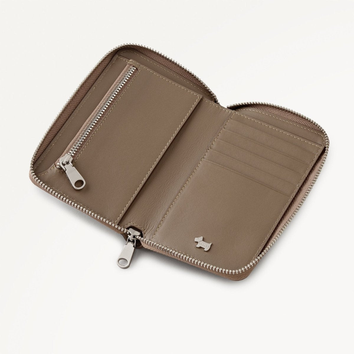 Pockets Medium Zip Around Purse Coffee - RUTHERFORD & Co