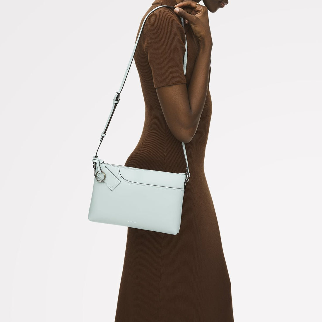 Pockets Medium Ziptop Ew Cross Body Seafoam - RUTHERFORD & Co