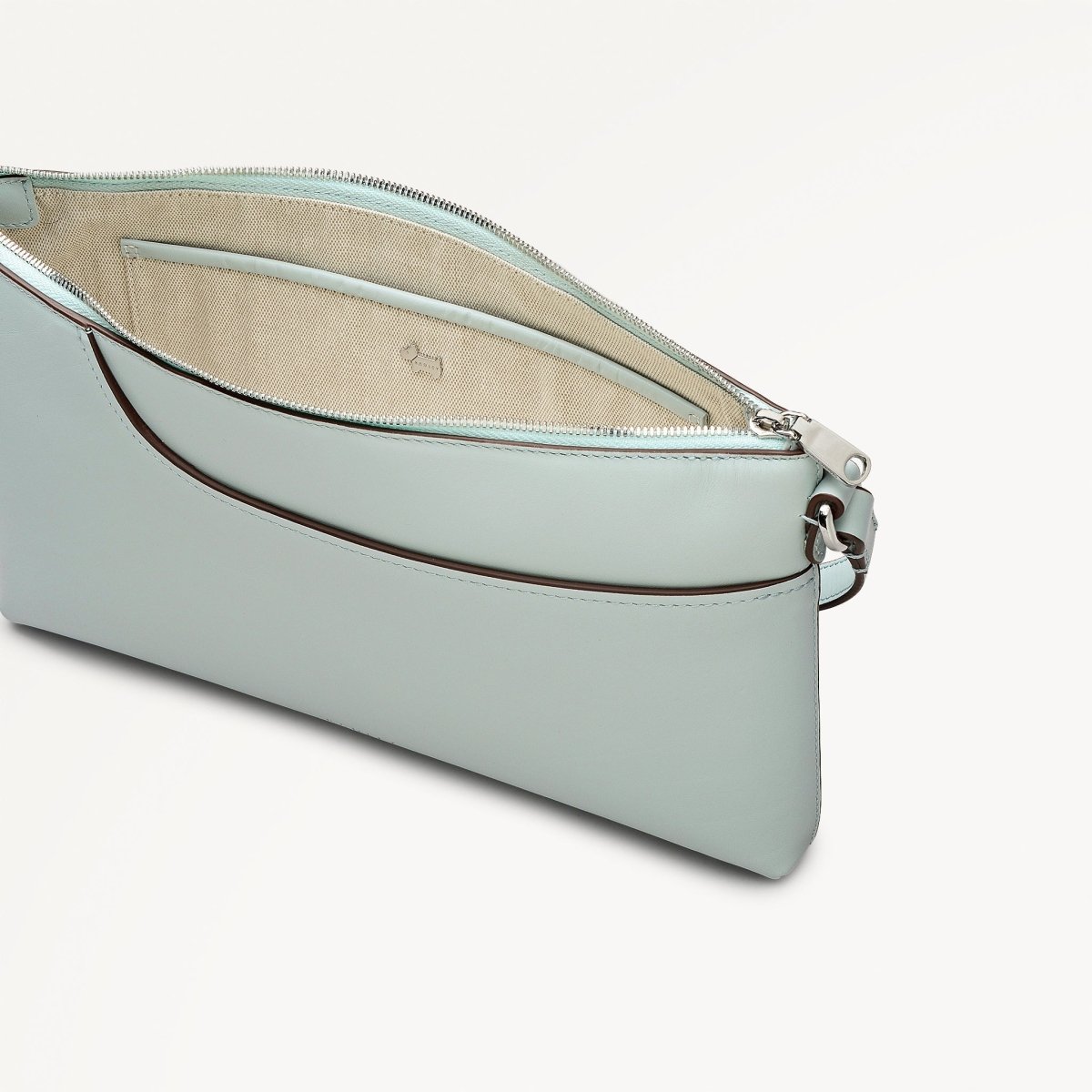 Pockets Medium Ziptop Ew Cross Body Seafoam - RUTHERFORD & Co